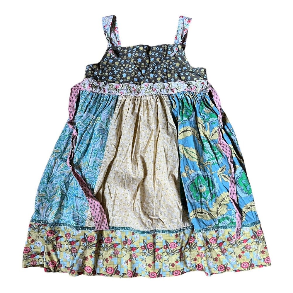 VTG Matilda Jane Size 10 Serendipity Summer Swiss Miss Paneled Knot Dress